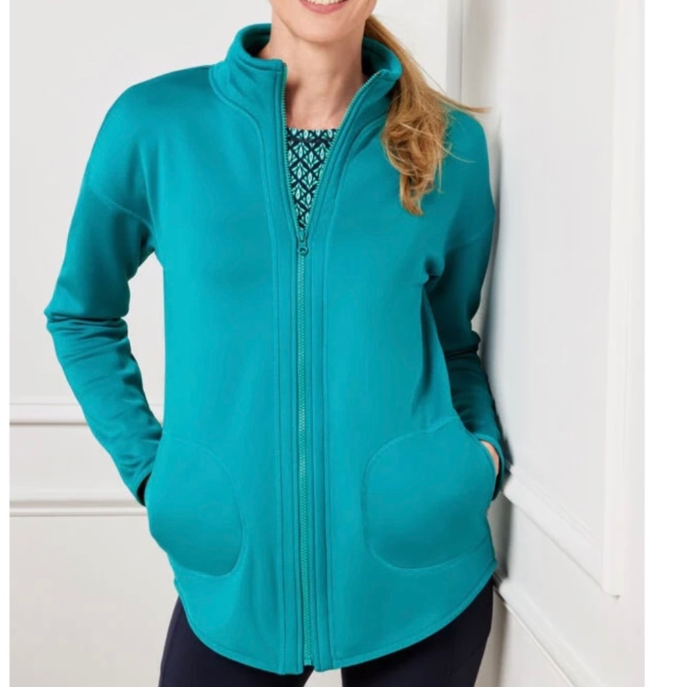 **SOLD** T by Talbots Tech Fleece Mockneck Full Zip Jacket, XS, NWOT